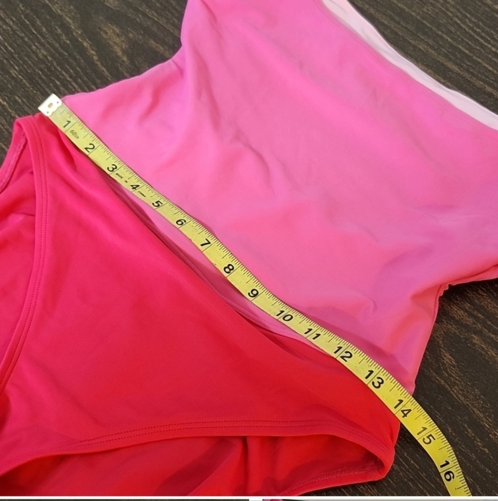 Anne Cole Color Block One Piece Swimsuit Pink Small - Picture 5 of 7